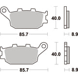 SBS 657HF FRONT/REAR PADS | CERAMIC STREET