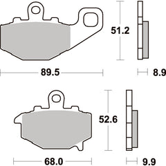 SBS 687LS REAR PADS | SINTER STREET