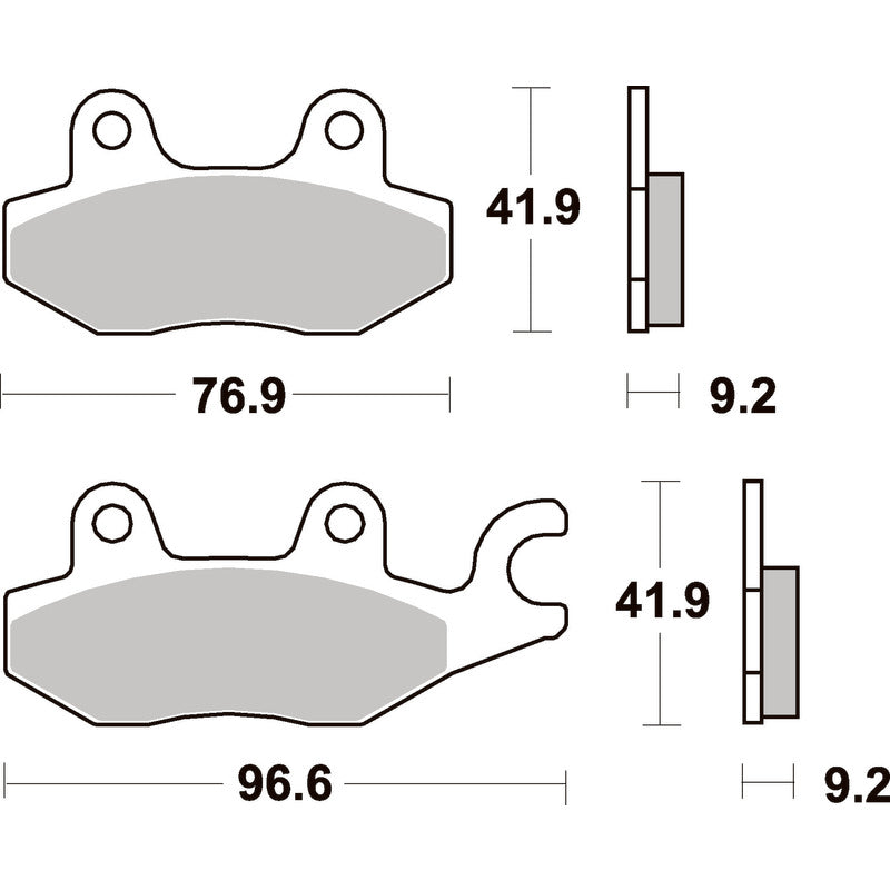 SBS 688HF FRONT/REAR PADS | CERAMIC STREET