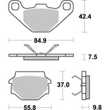 SBS 692SI FRONT/REAR PADS | SINTER OFF ROAD