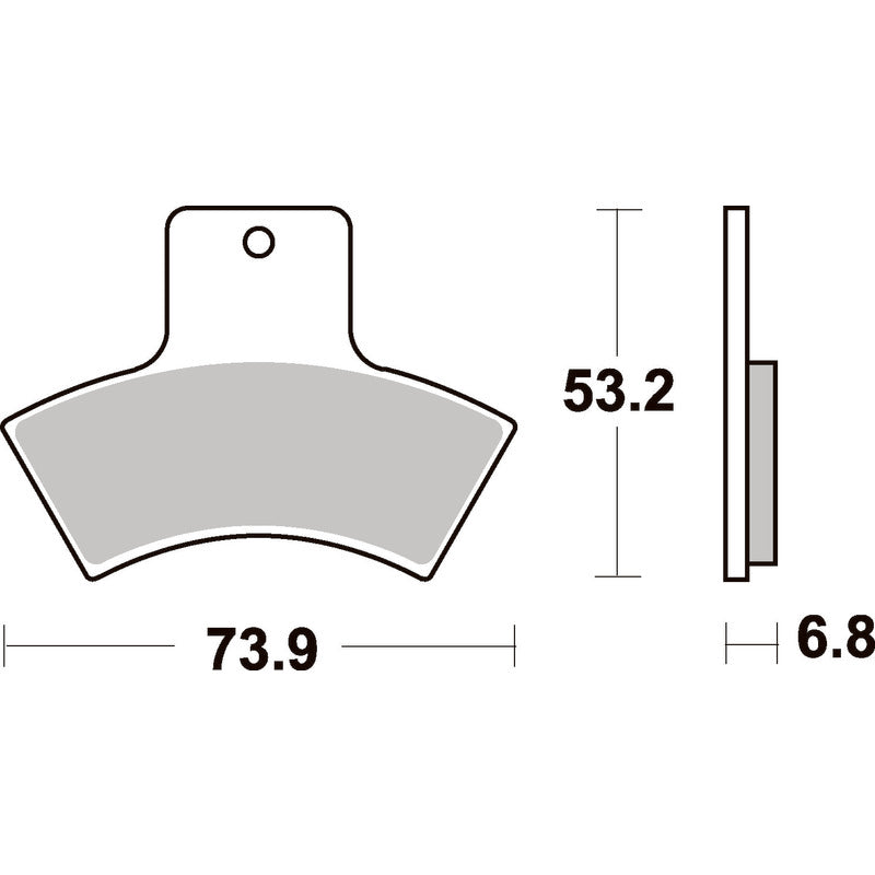 SBS 755ATS FRONT/REAR PADS | SINTER ATV