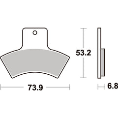 SBS 755ATS FRONT/REAR PADS | SINTER ATV