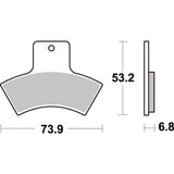 SBS 755SI FRONT/REAR PADS | SINTER OFF ROAD