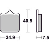 SBS 762DC FRONT PADS | DUAL CARBON RACE (RACE USE ONLY)