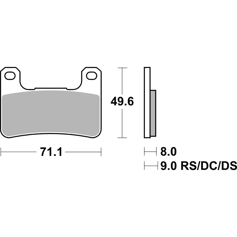 SBS 806SP FRONT PADS | EVO SINTER STREET >> SB806HS / SB806RST