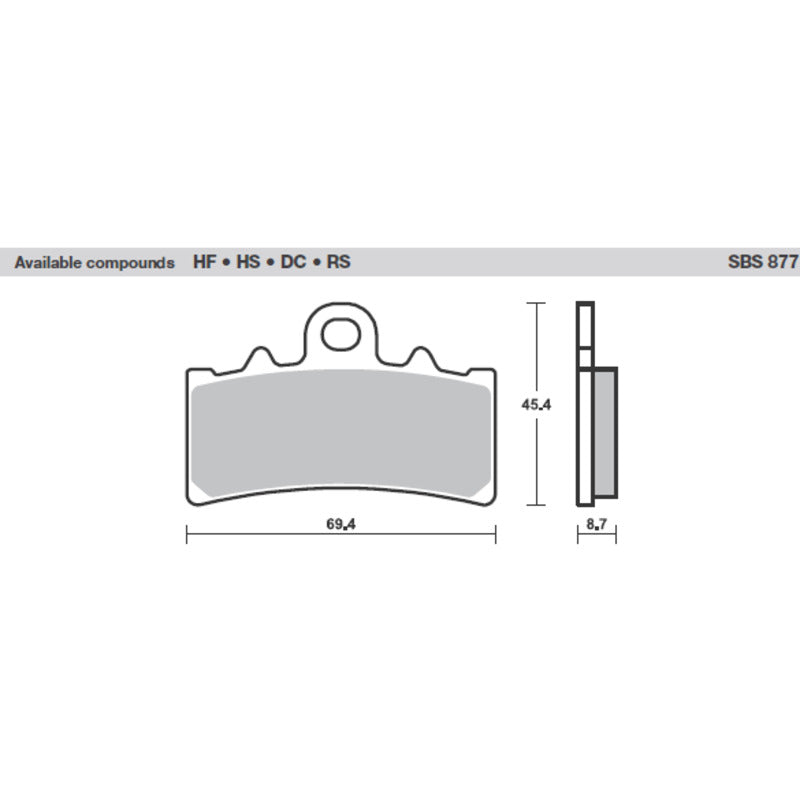 SBS 877HS Front Pads | Sinter Street