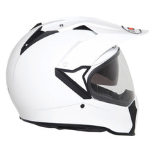 Suksme00W3 MX Tourer Plain Adventure Helmet | White