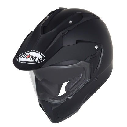 Suksme00X6 MX Tourer Plain Adventure Helmet | Solid Matt Black