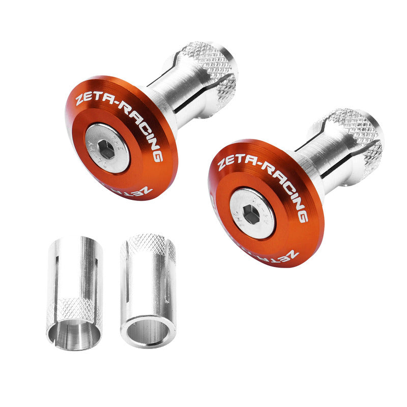 ZETA BAR END PLUGS ALLOY | 29mm | ORANGE