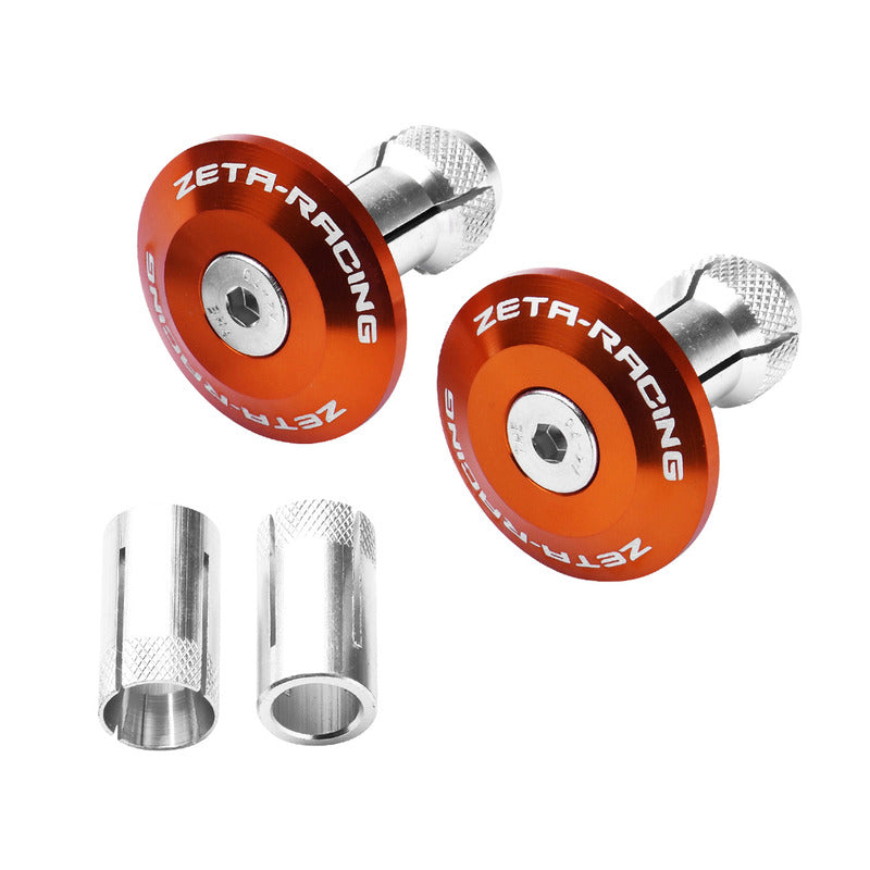 ZETA BAR END PLUGS ALLOY | 35mm | ORANGE