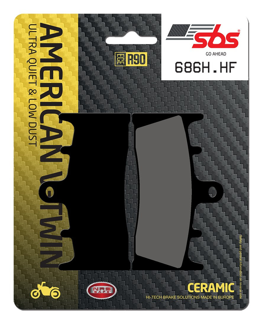 SBS FRICTION - Ceramic Front H-D Brake Pads - 686H.HF-