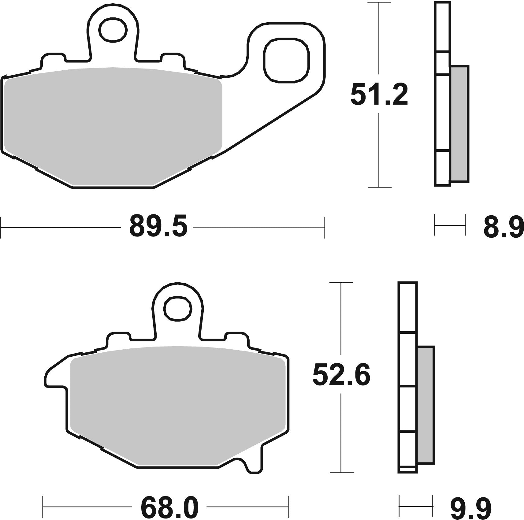 SBS FRICTION - Ceramic Rear Brake Pads - 687HF-