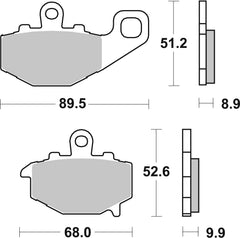 SBS FRICTION - Ceramic Rear Brake Pads - 687HF-