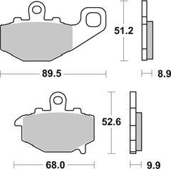 SBS FRICTION - Carbon Tech Racing Rear Brake Pads - 687RQ-