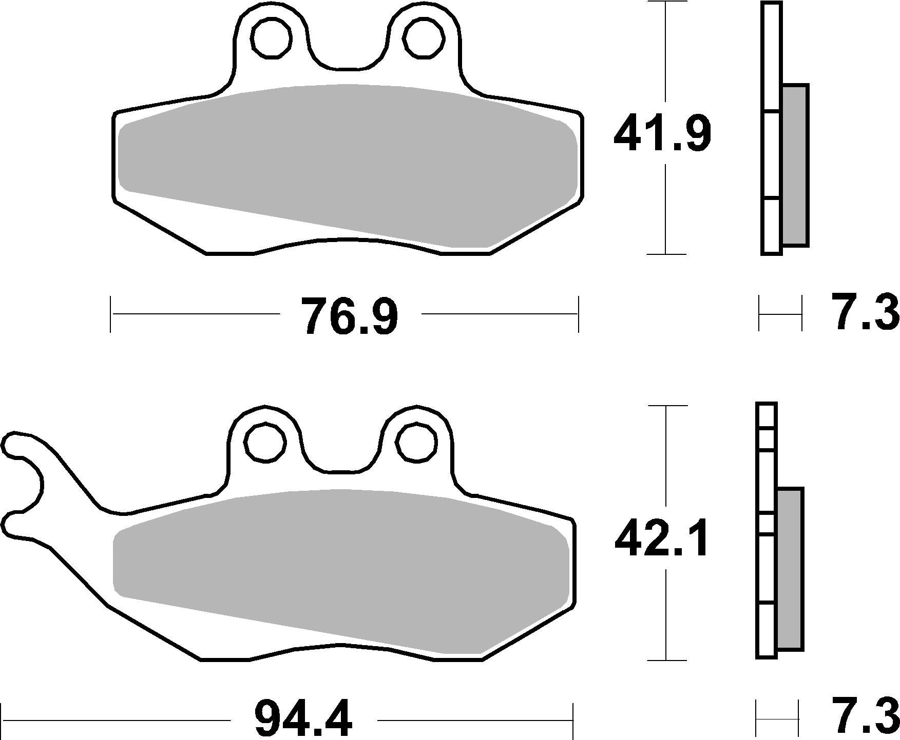 SBS FRICTION - Ceramic Front Brake Pads (SBS 120) - 689HF-