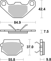 SBS FRICTION - Ceramic Rear Brake Pads - 692HF-