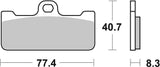 SBS FRICTION - Dual Carbon Front Brake Pads - (Track Use) - 695DC-