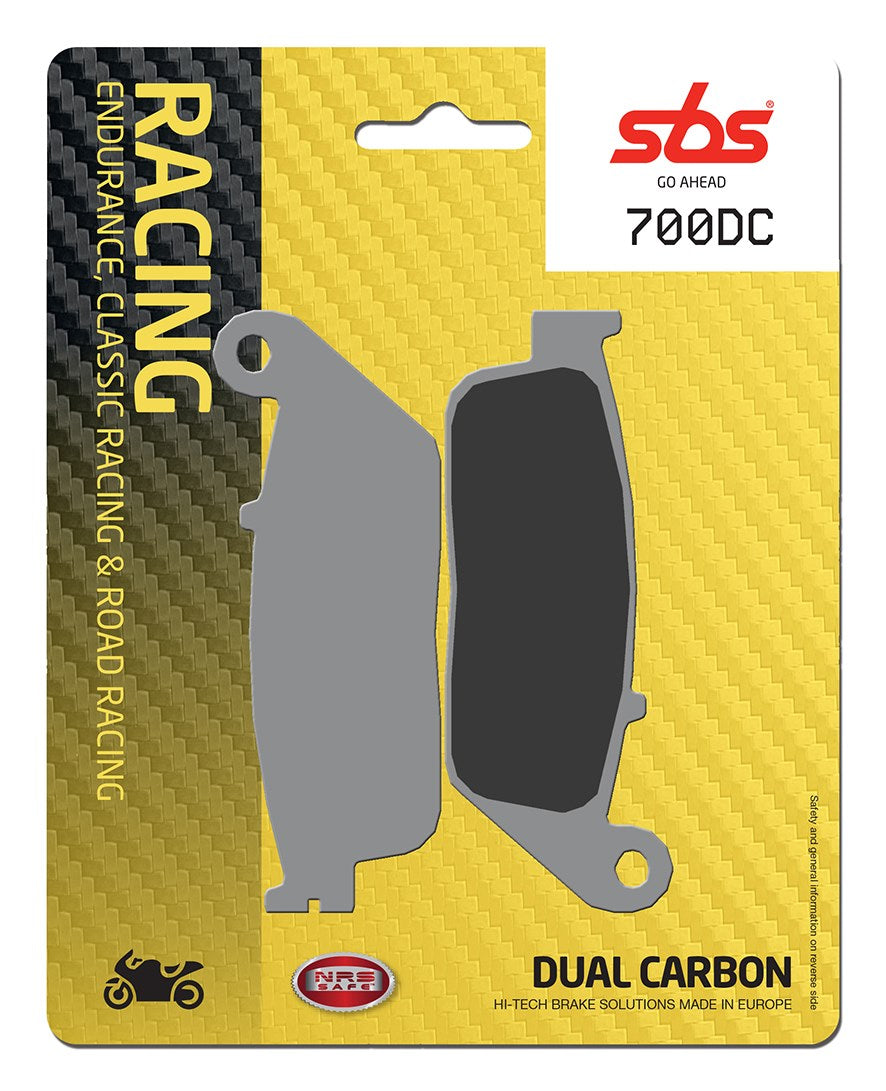 SBS FRICTION - Dual Carbon Front Brake Pads - (Track Use) - 700DC-