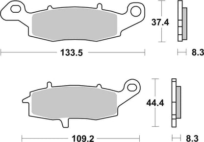 SBS FRICTION - Sinter Rear Brake Pads - 704LS-
