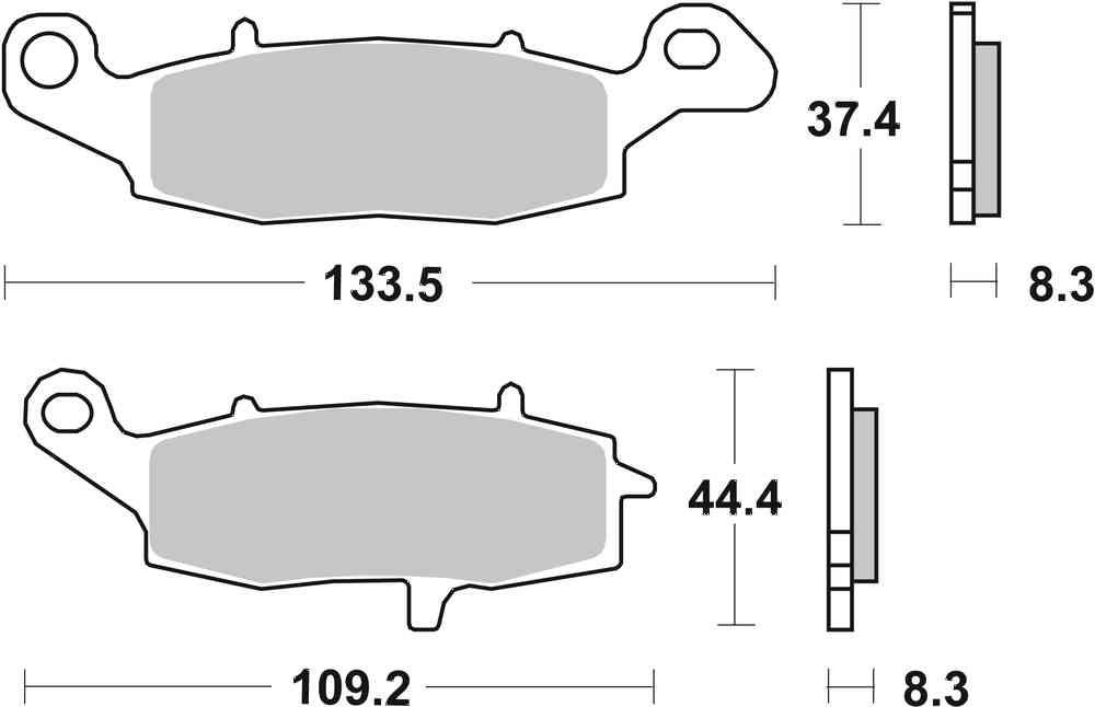 SBS FRICTION - Street Performance EVO Sinter Front Brake Pads - 705SP-