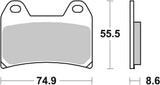 SBS FRICTION - Dual Carbon Front Brake Pads - (Track Use) - 706DC-