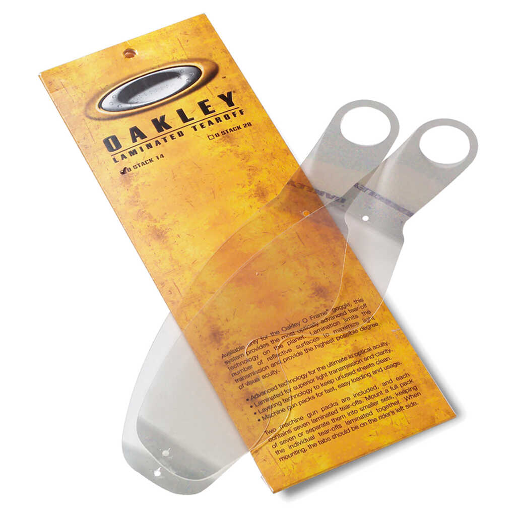 Spare Part - Oakley O Frame - MX Goggle - Laminated Tear Offs - 14 Pack