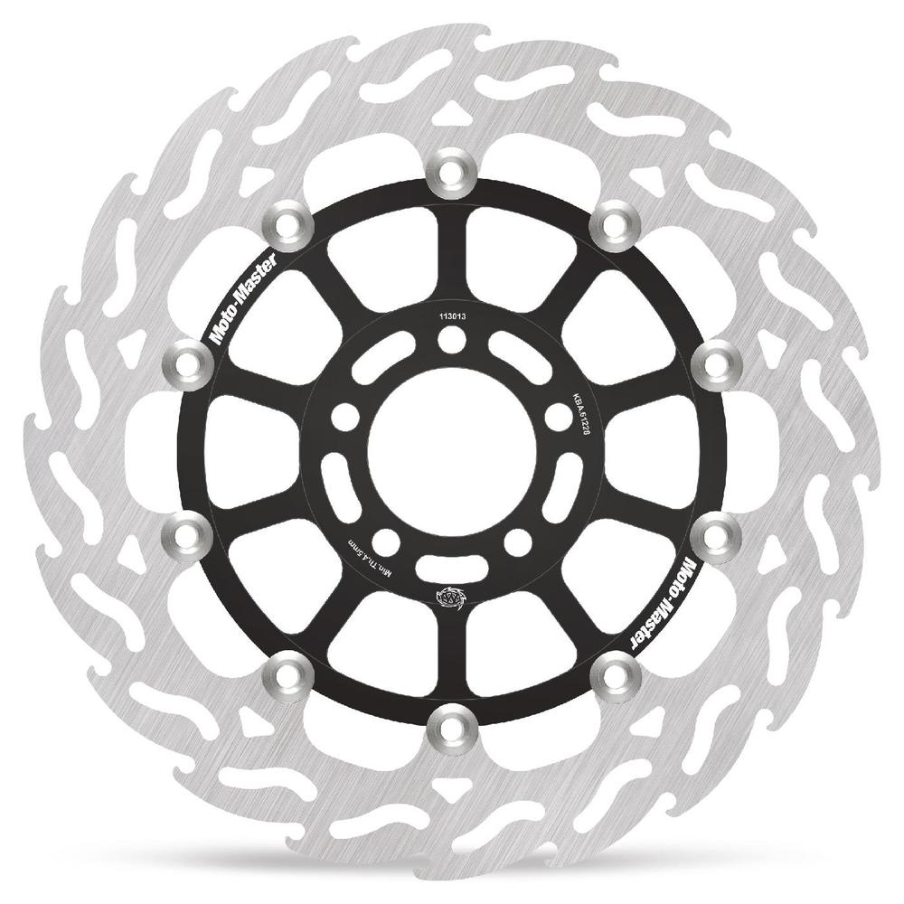 Moto-Master Flame Road Floating Brake Disc Front Left - Kawasaki: ZXR 400-750, ZRX 1100-1200