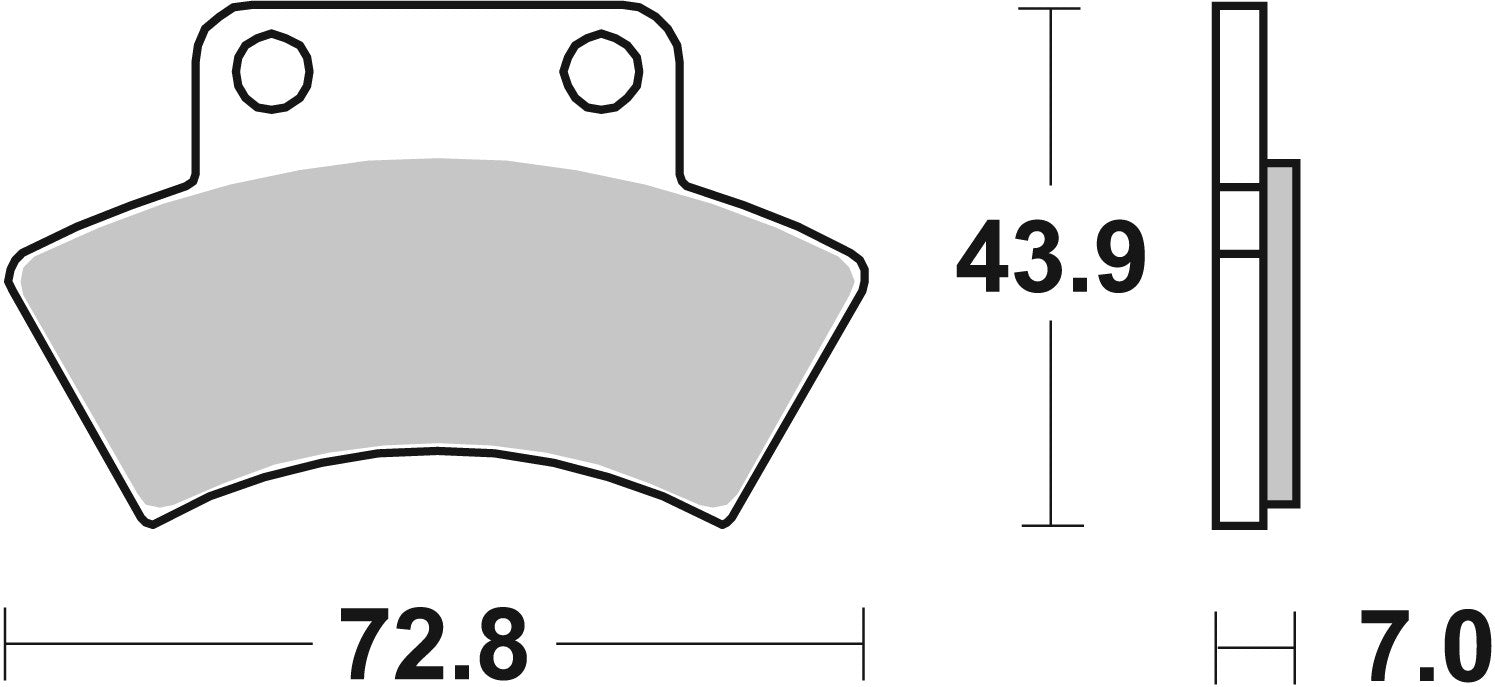 SBS FRICTION - Sinter Front / Rear ATV Brake Pads - 717ATS-