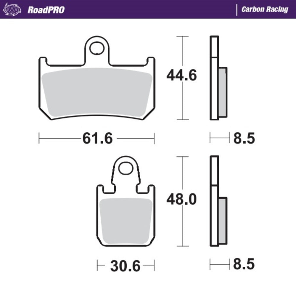 Moto-Master RoadPRO Carbon Racing Brake Pad (FD0407)