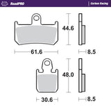 Moto-Master RoadPRO Carbon Racing Brake Pad (FD0407)