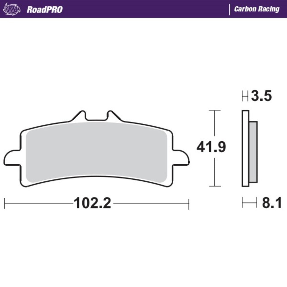 Moto-Master RoadPRO Carbon Racing Brake Pad (FD0415)