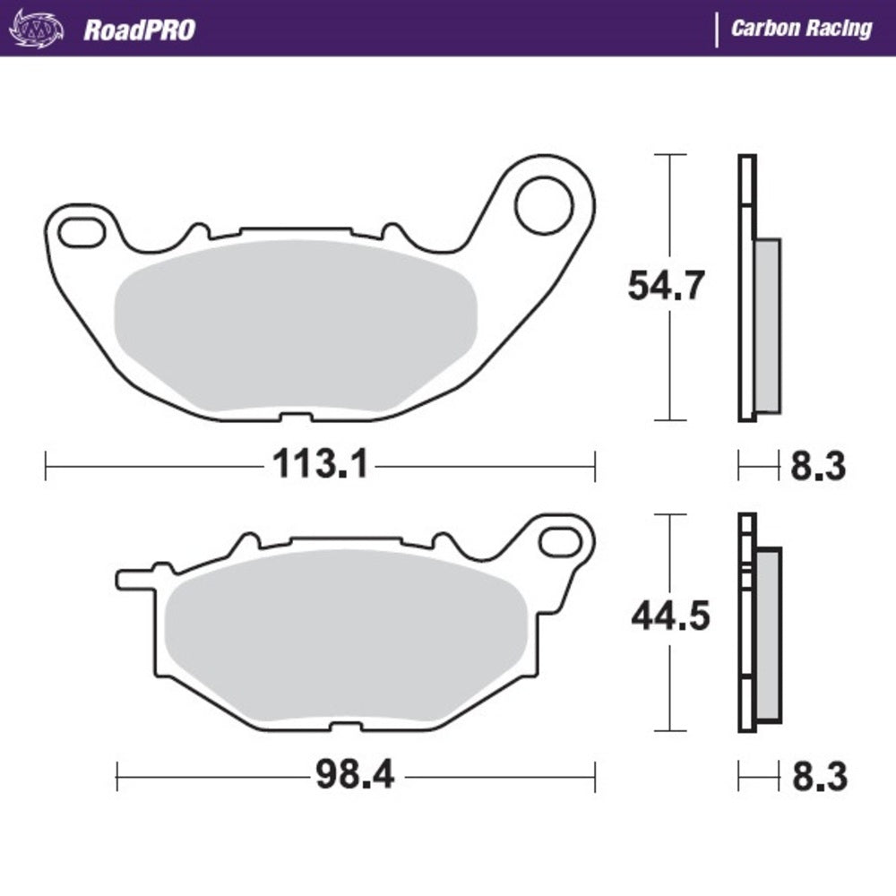 Moto-Master RoadPRO Carbon Racing Brake Pad (FD0515)