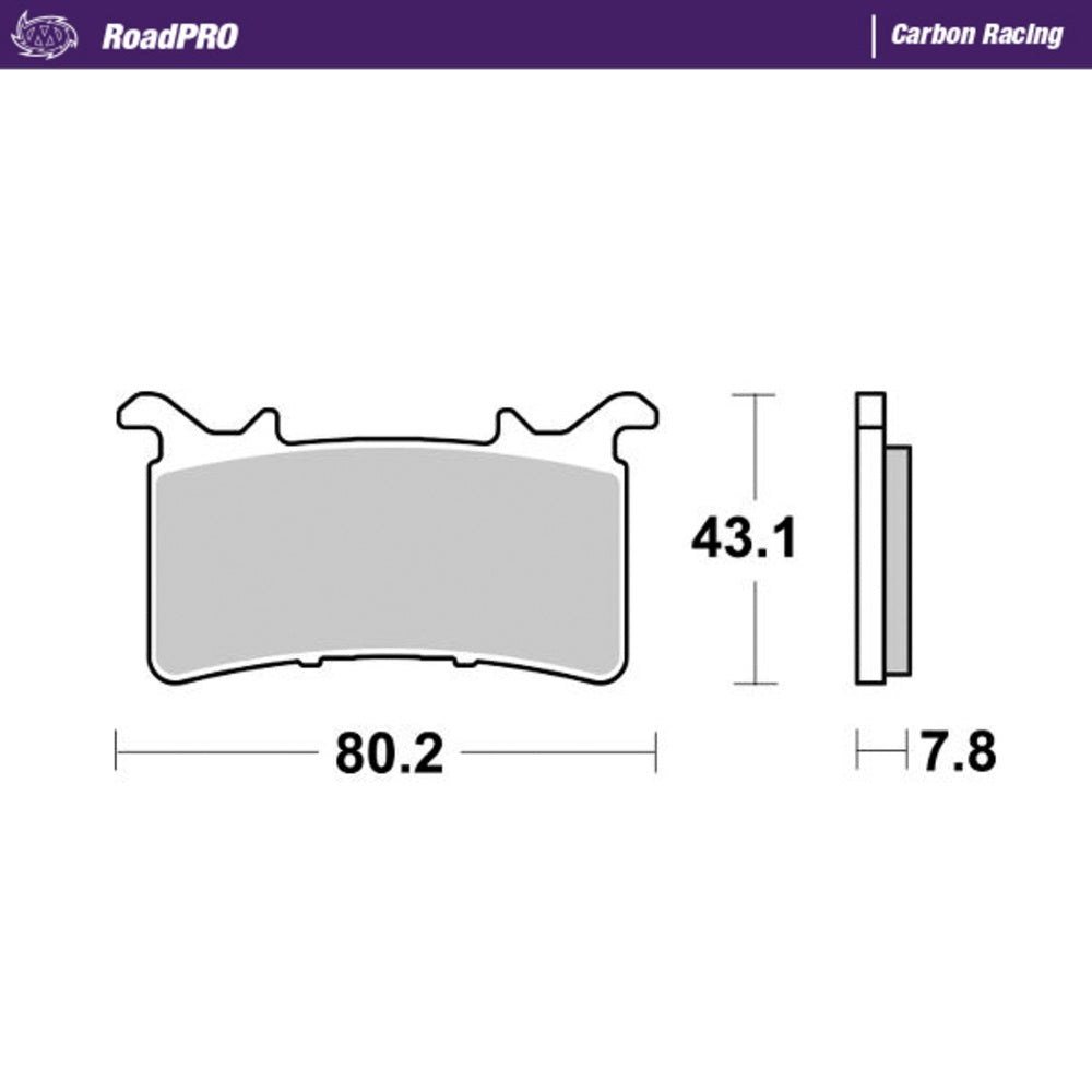 Moto-Master RoadPRO Carbon Racing Brake Pad (FD0571)