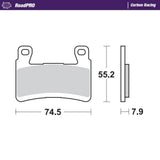 Moto-Master RoadPRO Carbon Racing Brake Pad (FD0258)