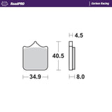 Moto-Master RoadPRO Carbon Racing Brake Pad (FD0466)