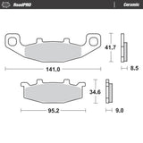 Moto-Master RoadPRO Ceramic Brake Pad (FD0108)