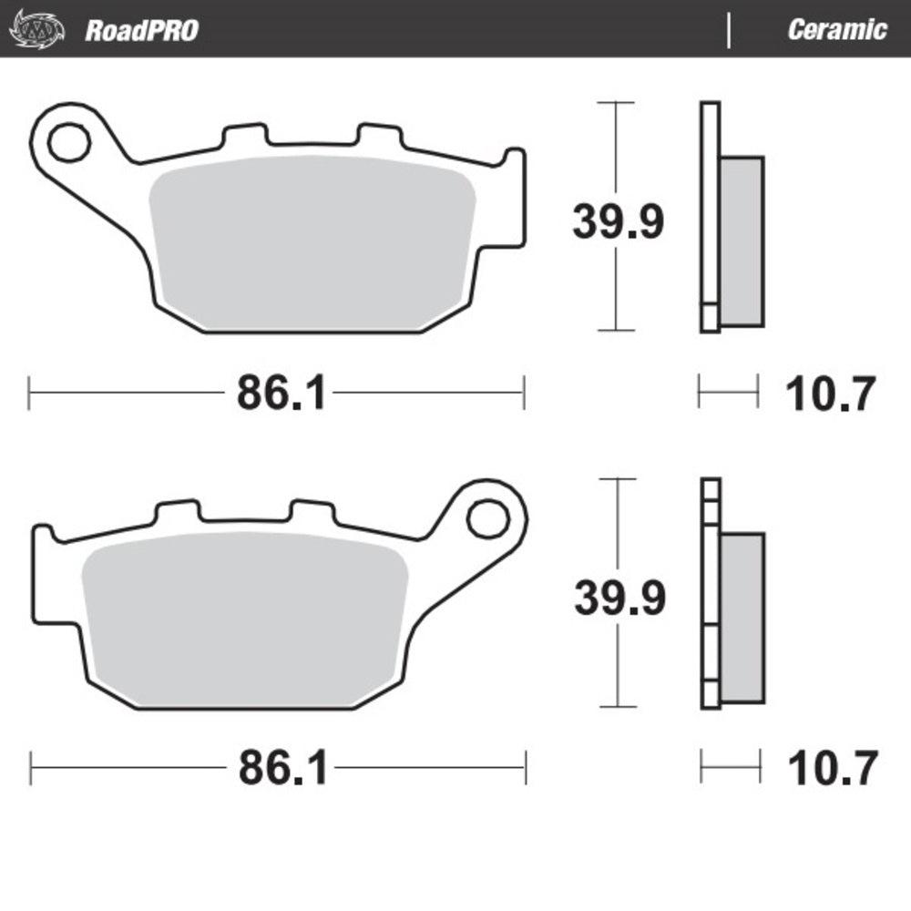 Moto-Master RoadPRO Ceramic Brake Pad (FD0136)