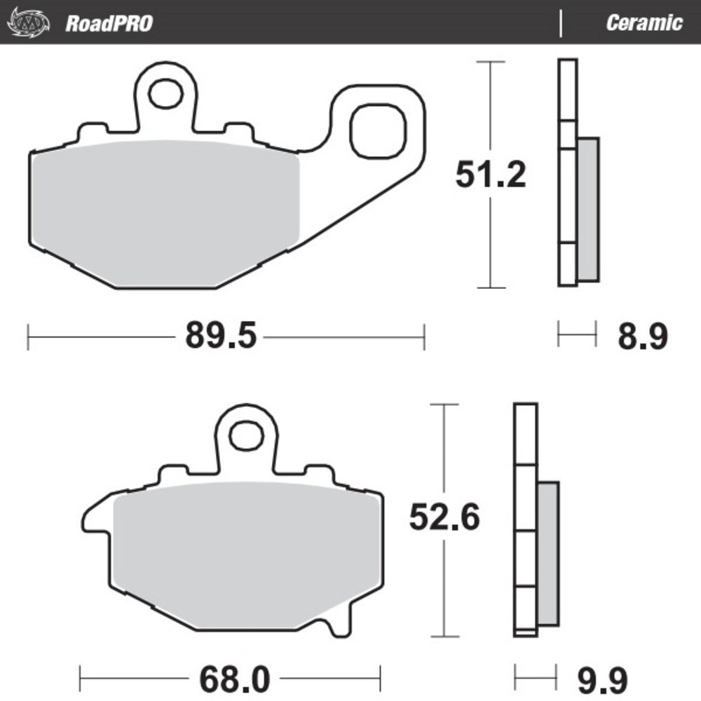 Moto-Master RoadPRO Ceramic Brake Pad (FD0207)