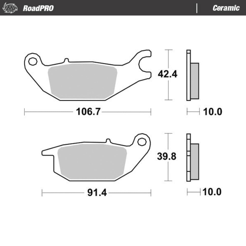 Moto-Master RoadPRO Ceramic Brake Pad (FD0331)