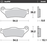 Moto-Master RoadPRO Ceramic Brake Pad (FD0229)