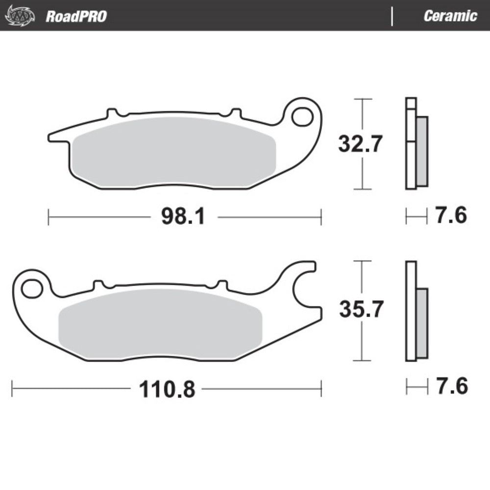 Moto-Master RoadPRO Ceramic Brake Pad (FD0355)