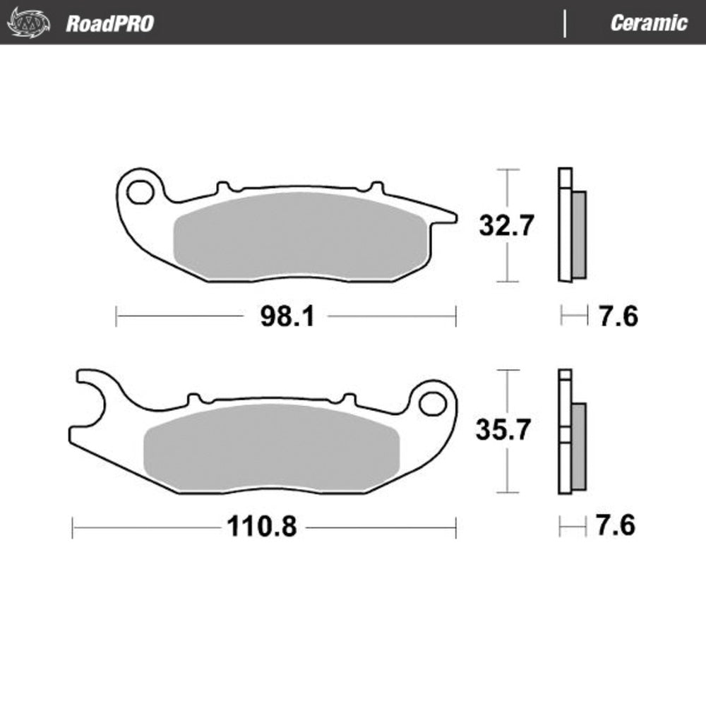 Moto-Master RoadPRO Ceramic Brake Pad (FD0444)