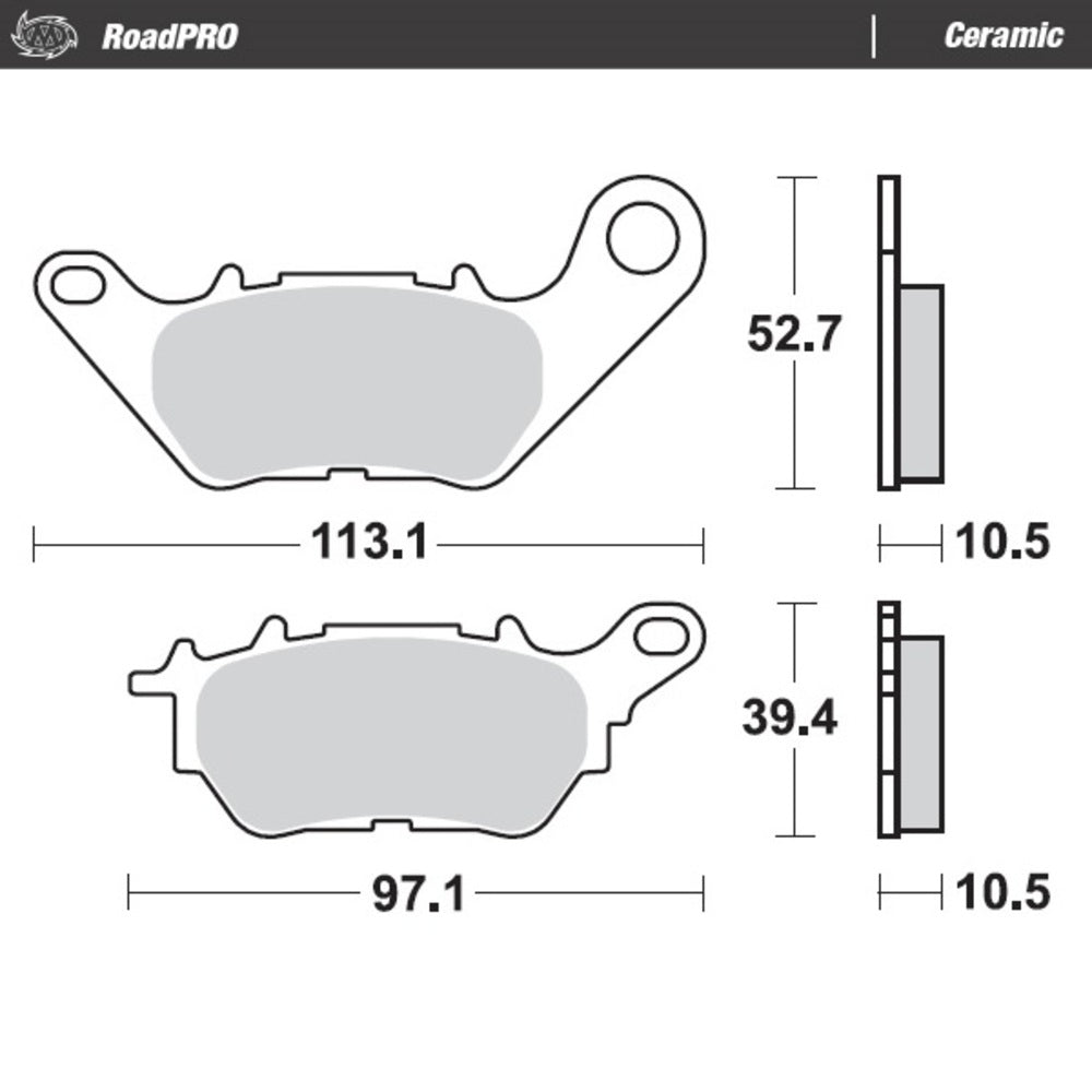 Moto-Master RoadPRO Ceramic Brake Pad (FD0516)
