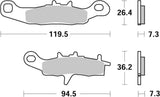 SBS FRICTION - Racing Sinter Off Road Front Brake Pads - 726RSI-