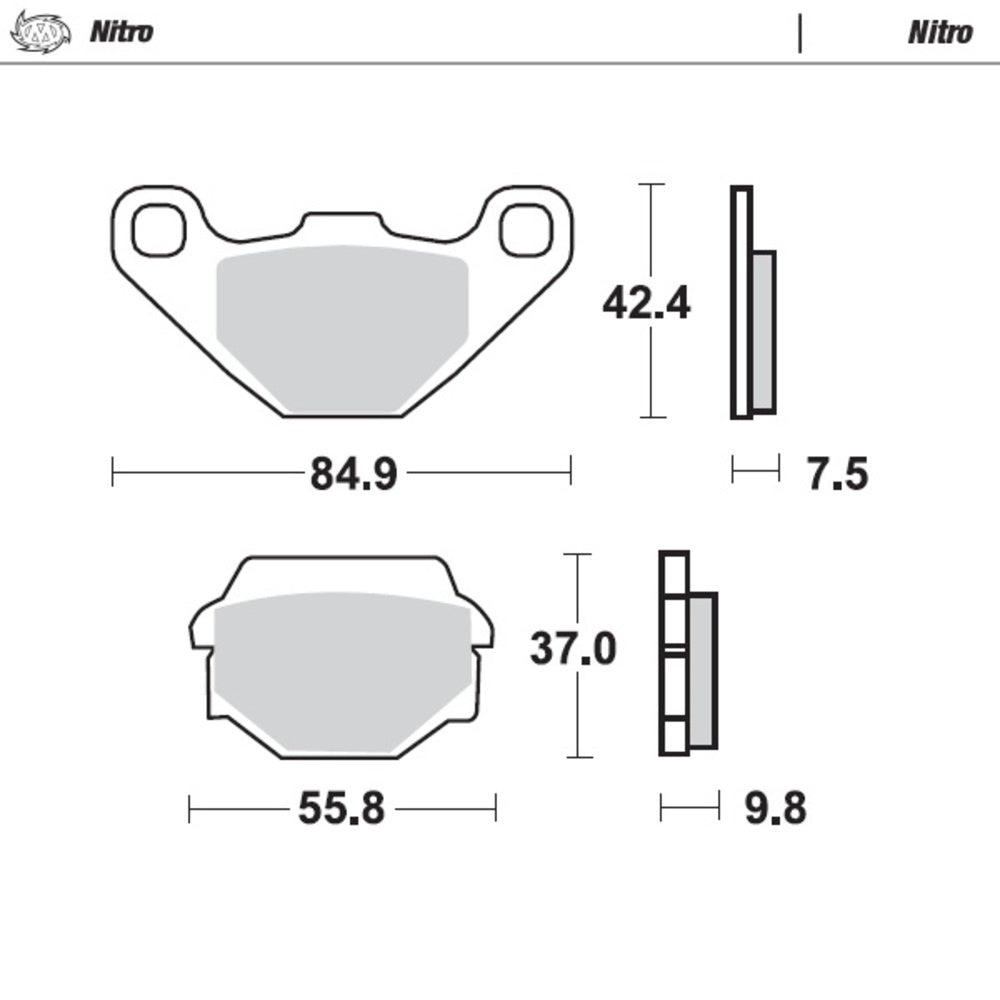 Moto-Master Nitro Sintered Brake Pad (FD0073)