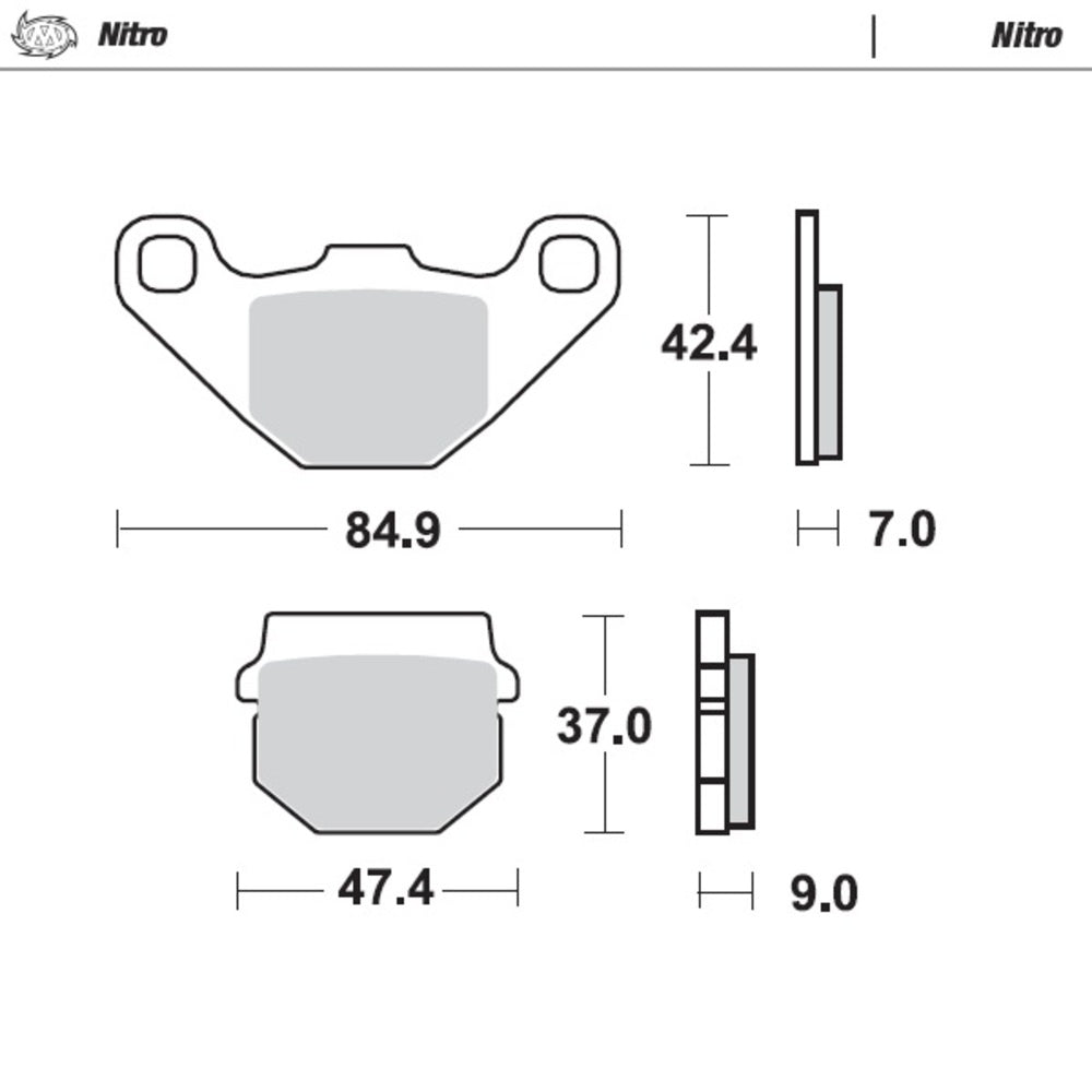 Moto-Master Nitro Sintered Brake Pad (FD0085)