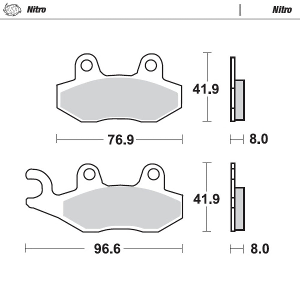 Moto-Master Nitro Sintered Brake Pad (FD0122)