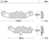 Moto-Master Nitro Sintered Brake Pad (FD0375)