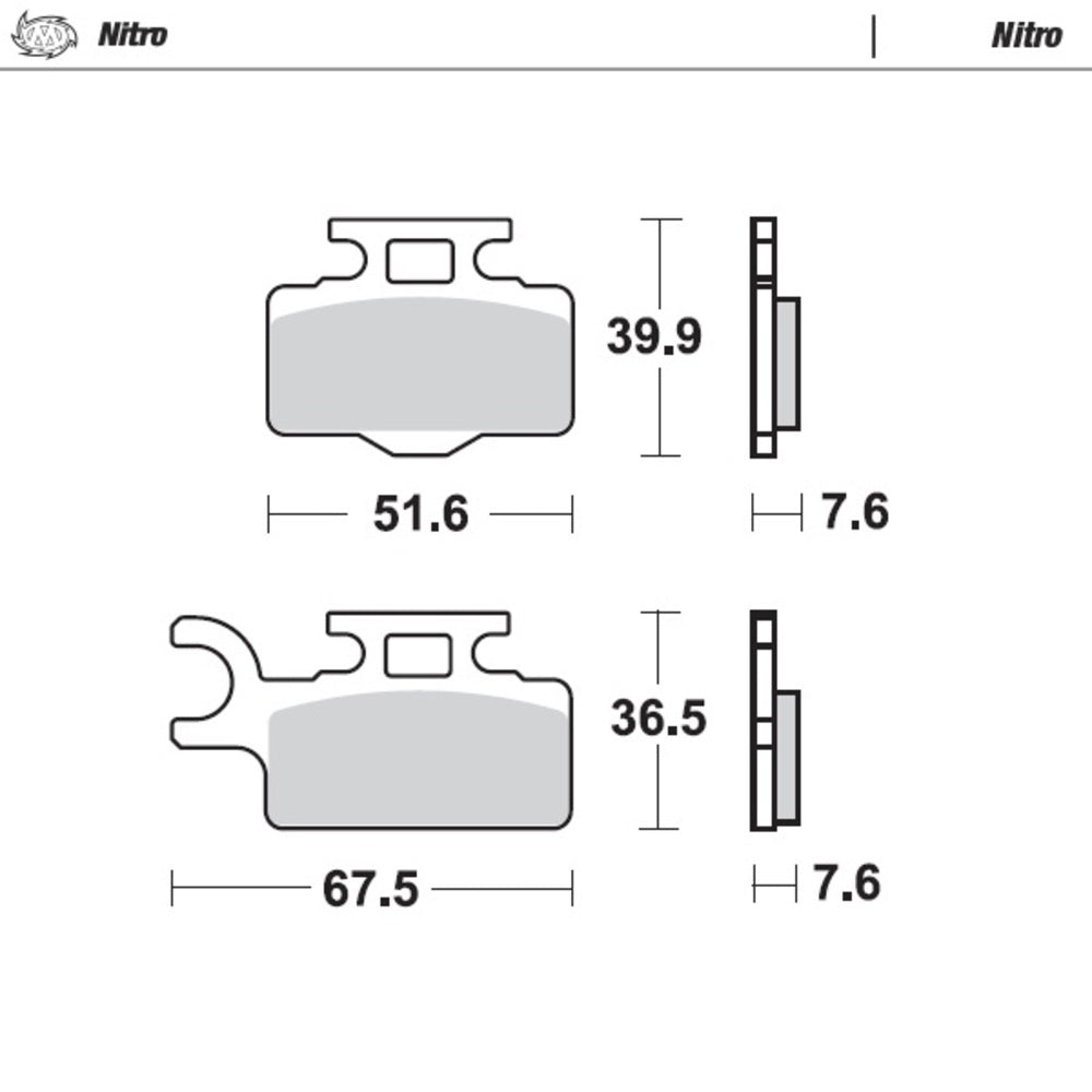 Moto-Master Nitro Sintered Brake Pad (FD0295)