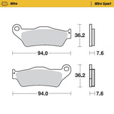 Moto-Master Nitro Sport Sintered Brake Pad (FD0186)